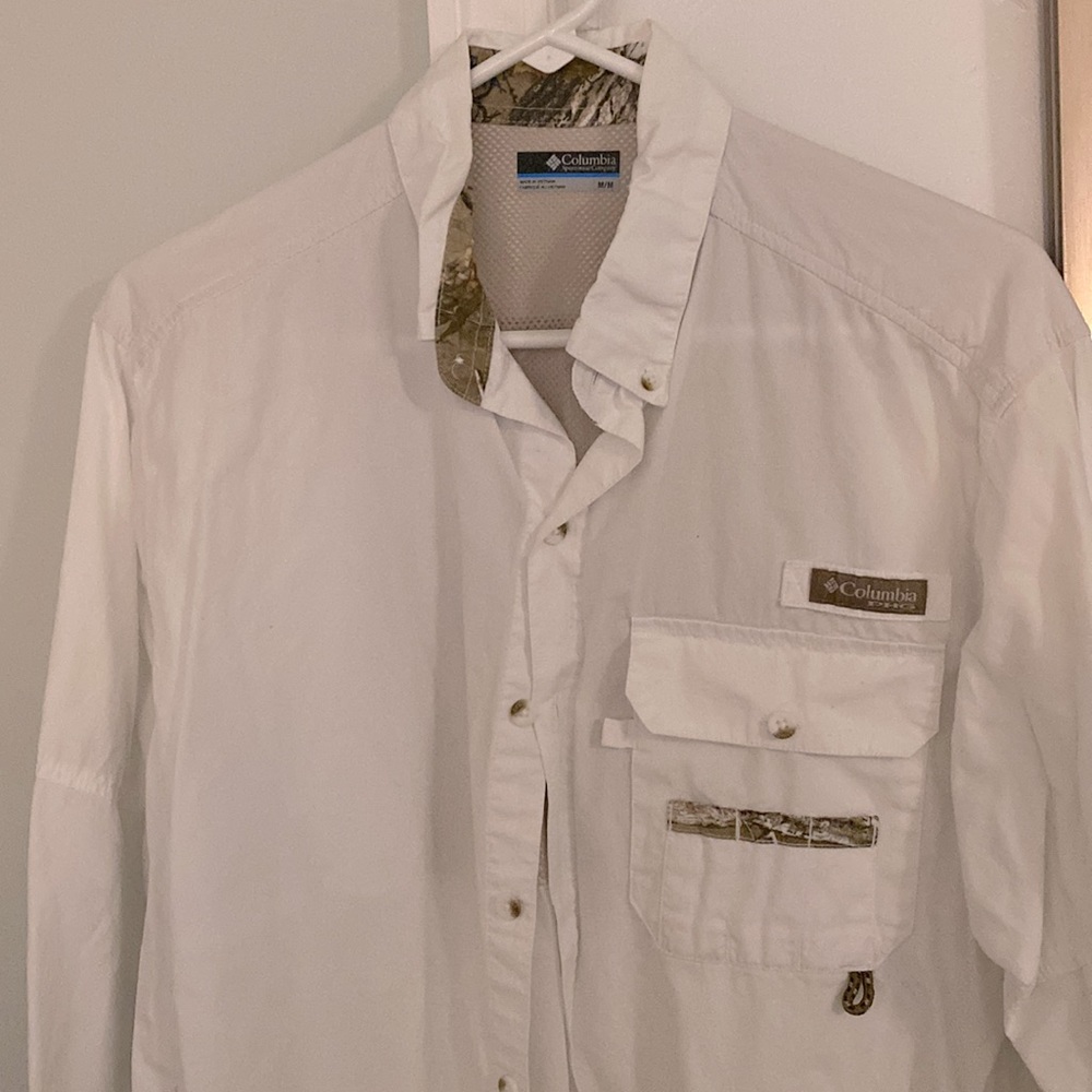 Columbia PHG casual button down LS shirt medium